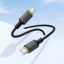 Заредете изображение във визуализатора на галерията – Cable USB C to USB C Hoco 3A 60W 1 m X128 Benefit black

