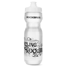 Заредете изображение във визуализатора на галерията – Rockbros DCBT69C sports bottle with seal 750 ml - white with black inscription
