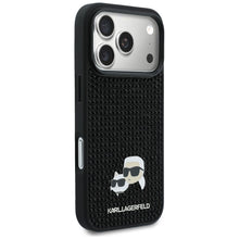 Заредете изображение във визуализатора на галерията – KARL LAGERFELD case for IPHONE 17 Pro KLHCP17L6PRKCLK (Rhinestone W/ K&amp;C PIN) black
