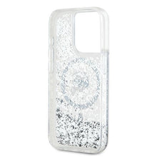 Заредете изображение във визуализатора на галерията – Karl Lagerfeld Liquid Glitter Karl Head MagSafe case for iPhone 15 Pro Max - transparent

