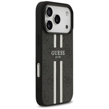 Заредете изображение във визуализатора на галерията – GUESS case for IPHONE 17 Pro compatible with MagSafe GUHMP17LP4RPSK (4G Printed Stripes) black
