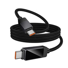 Заредете изображение във визуализатора на галерията – Cable USB C to USB C Hoco 3A 60W with Dpot Matrix LCD 1 m U154 black

