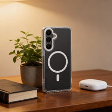 Заредете изображение във визуализатора на галерията – Case for Samsung S25 FE / S26 FE Frame Clear Hybrid Mag Cover compatible with MagSafe transparent
