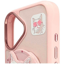 Заредете изображение във визуализатора на галерията – NIMMY case GLASSES COOL CAT compatible with MagSafe for IPHONE 16 pink
