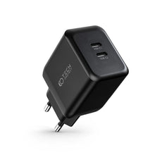 Заредете изображение във визуализатора на галерията – Tech-Protect C35W-2 mains charger 2x USB-C PD 35W - black
