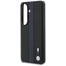 Заредете изображение във визуализатора на галерията – BMW case for SAMSUNG S26 compatible with MagSafe BMHMS26S25PCPSKB (Perforated Stripe Logo) blue
