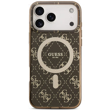 Заредете изображение във визуализатора на галерията – GUESS case for IPHONE 17 Pro Max compatible with MagSafe GUHMP17XH4DTEW (IML 4G Background) brown
