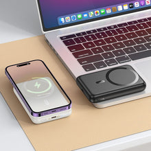 Заредете изображение във визуализатора на галерията – Powerbank compatible with MagSafe Hoco 10000 mAh QC PD 2A 20W J141 milky white
