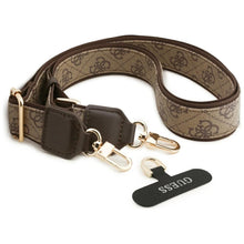 Заредете изображение във визуализатора на галерията – GUESS case for IPHONE 17 compatible with MagSafe GUHMP17SP4G4DCSW (PU W/ Strass Logo &amp; Big Strap Metal Buttons) brown
