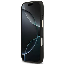 Заредете изображение във визуализатора на галерията – GUESS case for IPHONE 17 compatible with MagSafe GUHMP17SPSAMSECK (PU W/ Peony Hot Stamp) black
