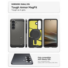 Заредете изображение във визуализатора на галерията – SPIGEN case TOUGH ARMOR compatible with MagSafe for SAMSUNG S26 gunmetal
