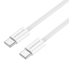Заредете изображение във визуализатора на галерията – Borofone Cable BX104 Primo - Type C to Type C - 60W 3A 1 metre white
