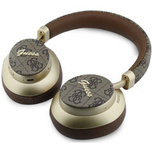 Заредете изображение във визуализатора на галерията – Wireless headphones Guess ENC 4G Gold Script Metal brown
