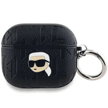 Заредете изображение във визуализатора на галерията – Karl Lagerfeld Monogram Karl Head case for AirPods 3 - black
