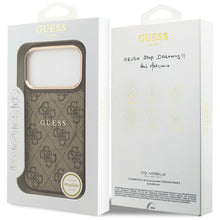 Заредете изображение във визуализатора на галерията – GUESS case for IPHONE 17 Pro compatible with MagSafe GUHMP17LP4MSEGCW (PU 4G W/ Classic) brown
