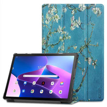 Заредете изображение във визуализатора на галерията – Tech-Protect SmartCase case for Lenovo Tab M10 Plus (3rd gen.) 10.6" TB-125 / TB-128 - blue with sakura flowers
