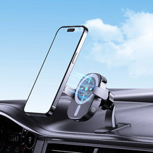 Заредете изображение във визуализатора на галерията – Dudao FW11 car phone holder with 15W inductive charger for air vent / cockpit - black
