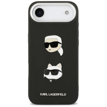 Заредете изображение във визуализатора на галерията – KARL LAGERFELD case for IPHONE 17 Air compatible with MagSafe KLHCP17MPSFDHPOK (FW Grained PU W/ K&amp;C Heads Pins &amp; Logo) black
