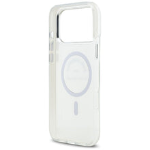Заредете изображение във визуализатора на галерията – KARL LAGERFELD case for IPHONE 17 Pro Max compatible with MagSafe KLHMP17XHKRSGPT (IML Karl RSG Logo) transparent
