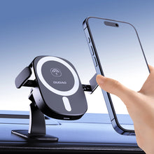 Заредете изображение във визуализатора на галерията – Dudao FW11 car phone holder with 15W inductive charger for air vent / cockpit - black

