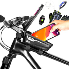 Заредете изображение във визуализатора на галерията – WILDMAN traveling bag for bike frame with zipper 1L (4 &quot;- 7&quot;) ES12 black
