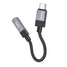 Заредете изображение във визуализатора на галерията – Adapter AUX USB C (male) to Jack 3,5 mm (female) Hoco UPA32C black

