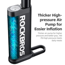 Заредете изображение във визуализатора на галерията – Rockbros 42310007001 floor bicycle pump - black
