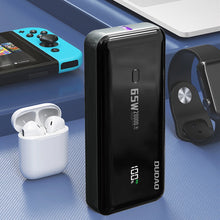 Заредете изображение във визуализатора на галерията – Dudao K65 Powerbank with USB-A / USB-C Display 20000mAh 65W - Black
