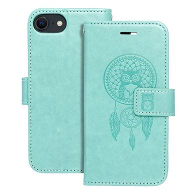 Калъф тип книга MEZZO за IPHONE 7 / 8 / SE 2020 / SE 2022 dreamcatcher зелен