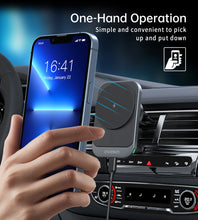 Заредете изображение във визуализатора на галерията – Choetech T206-F car holder with inductive charger up to 15W - black
