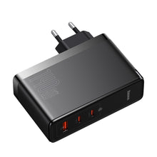 Заредете изображение във визуализатора на галерията – Baseus GaN5 Pro fast charger 2xUSB-C + USB 140W EU black (CCGP100201)
