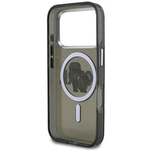 Заредете изображение във визуализатора на галерията – KARL LAGERFELD case for IPHONE 17 Pro compatible with MagSafe KLHMP17LHGKCGKBK (IML Glitter k&amp;C Sketch Logo) black
