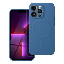 Заредете изображение във визуализатора на галерията – Case for Samsung A08 Silicone Mag Cover compatible with MagSafe (camera protection) blue
