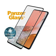 Заредете изображение във визуализатора на галерията – PanzerGlass E2E Microfracture antibacterial glass for Samsung Galaxy A72 - with black frame

