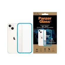 Заредете изображение във визуализатора на галерията – PanzerGlass ClearCase antibacterial case with Military Grade certificate for iPhone 13 / 14 / 15 - transparent blue
