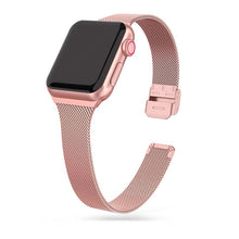 Заредете изображение във визуализатора на галерията – Tech-Protect Thin Milanese Bracelet for Apple Watch 4/5/6/7/8/9/SE (38/40/41 mm) - Pink
