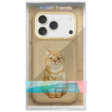 Заредете изображение във визуализатора на галерията – NIMMY case LUCKY FASHION CAT compatible with MagSafe for IPHONE 18 Pro/17 Pro brown
