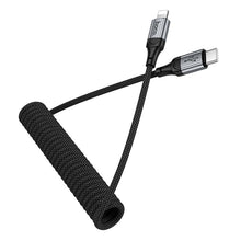 Заредете изображение във визуализатора на галерията – Cable USB C to Lightning Hoco PD 2,4A 1,5 m X121 black
