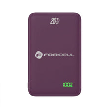 Заредете изображение във визуализатора на галерията – Powerbank compatible with MagSafe Forcell F-Energy SuperSlim F5K8 QC4.0 PD3.0 15W 5000 mAh cherry
