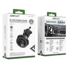 Заредете изображение във визуализатора на галерията – Acefast D22 magnetic car holder with suction cup for phone for air vent - black
