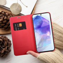 Заредете изображение във визуализатора на галерията – LUNA Book Carbon for XIAOMI Redmi Note 14 4G (GLOBAL - 164,84mm x 78,15mm x 8,16mm) red
