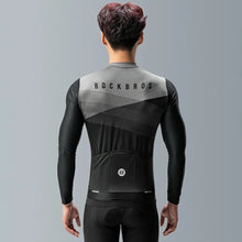 Заредете изображение във визуализатора на галерията – Rockbros cycling jersey 15120009005 long sleeve spring/summer XXL - black

