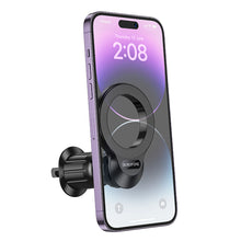 Заредете изображение във визуализатора на галерията – Borofone Car holder BH104 Path Ring magnetic to air vent black
