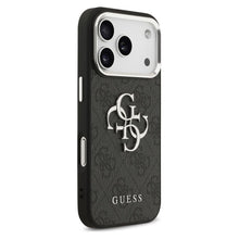 Заредете изображение във визуализатора на галерията – GUESS case for IPHONE 17 Pro Max GUHCP17XP4G4SMCK (PU W/ Big 4G Classic Logo) silver black
