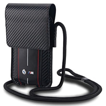 Заредете изображение във визуализатора на галерията – BMW Carbon &amp; Red Stripe phone bag - black
