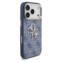 Заредете изображение във визуализатора на галерията – GUESS case for IPHONE 17 Pro GUHCP17L4GMGCBL (PU W/ Big 4G Classic Logo) gold blue
