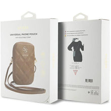Заредете изображение във визуализатора на галерията – Guess Zip Quilted 4G bag - brown
