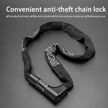 Заредете изображение във визуализатора на галерията – Rockbros 3230002001 bicycle lock with combination and key - black
