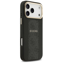 Заредете изображение във визуализатора на галерията – GUESS case for IPHONE 17 Pro Max compatible with MagSafe GUHMP17XPG4SEMCK (PU W/ 4G Stripe) black
