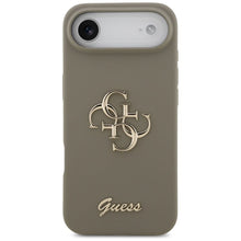 Заредете изображение във визуализатора на галерията – GUESS case for IPHONE 17 Air GUHCP17MSC4GSMW (Silicone W/ Big 4G Script) brown

